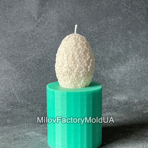 Easter Egg With Lilac Flowers Candle Silicone Mold - Easter Egg silicone Mold - Easter Molds - Lilac flower candle mold DIY