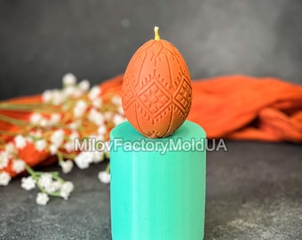 Easter egg candle mold - Ukrainian pattern egg candle mold - Easter candle mold - Silicone mold Easter egg candle