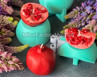 Pomegranate candle mold - Silicone mold Pomegranate - Soap mold Pomegranate  concrete mold - DIY candle mold Pomegranate