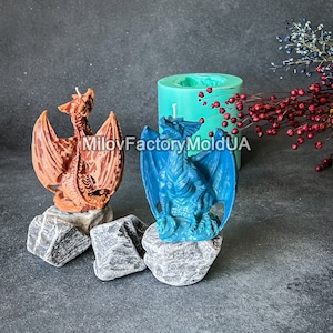 3D Dragon mold silicone - Dragon candle mold - Christmas candle mold - DIY Candle mold dragon - Dragon New Year mold - Bees wax candle mold