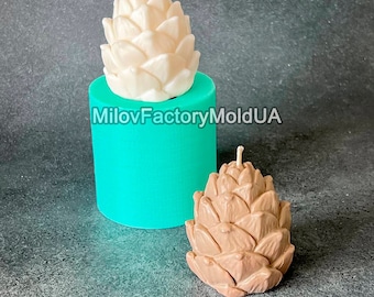 Silicone mold 3D Cedar pine cone - New Year's candle mold - Pine cone silicone mold - 3D pine cone mold - Silicone mold pine cone