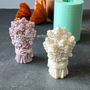 Bouquet of Lavender Silicone Candle Mold - Bouquet of Lavender Mold - Floral Candle Silicone Mold - Scented candles mold - Flower Mold