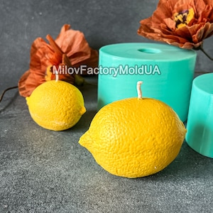 3D Lemon Silicone Mold - Lemon Candle Mold - Soap silicone Mold Lemon - Fruit soap mold - Candle mold lemon silicone - Concrete lemon mold