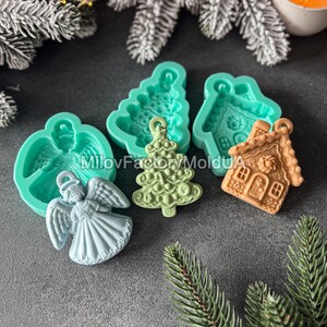 Christmas tree toys mold for concrete, plaster, soap, wax - Christmas tree toys aromasachet molds - Christmas tree toys mold