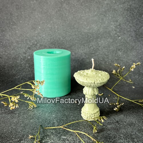 Small Amanita Mushroom Sculpture Candle Silicone Mold - Mushroom Candle Mold - Mushroom Silicone Mold - Mushrooms Mold - Autumn Candles