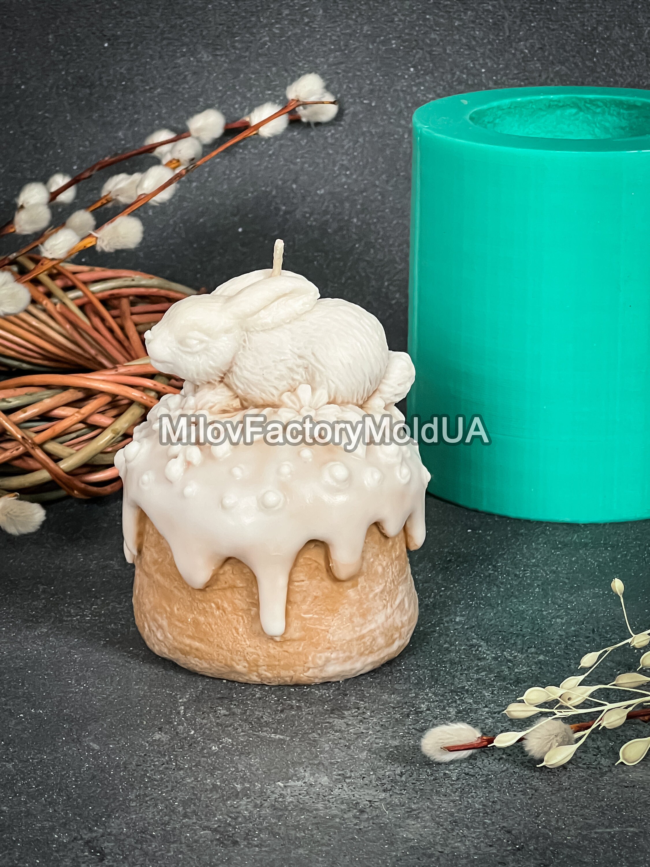 Easter cake with a rabbit mold - Silicone mold Easter - Easter rabbit candle mold - DIY Easter gift - Easter decor mold - Easter candle mold