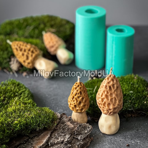 Morel mushroom candle mold - Morchella mushroom candle mold - True morels silicone mold - Unique candle molds - Autumn candle mold DIY
