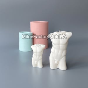3d Man torso  silicone mold - Athletic man sculpture silicone mold - Man's Body Candle Mold - Concrete male statuette mold