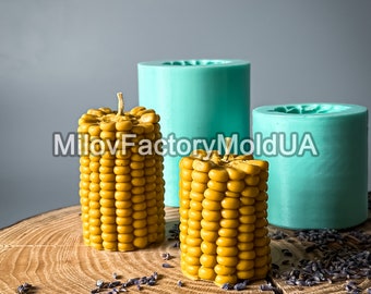 Corn candle silicone mold - 3D Corn Mold unique - Corn Silicone Mold Symbol of fertility and wealth candle mold Corn pillar mold DIY candle
