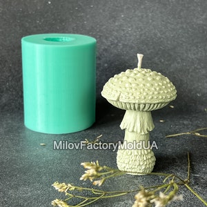 Mushroom Candle UV Crystal Epoxy Resin Mold, Aromatherapy Plaster