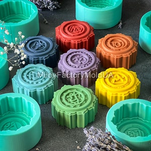 Chakras molds set - Candle chakras mold silicone - Soap chakras mold - Esoteric candles soap silicone mold - DIY meditation candles