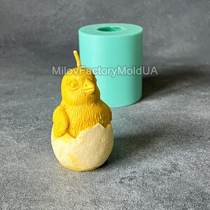 Chicken In the egg candle silicone mold - Easter egg mold - Easter Molds hatching chick DIY Candle Mold Baby shower gift Candle Mold