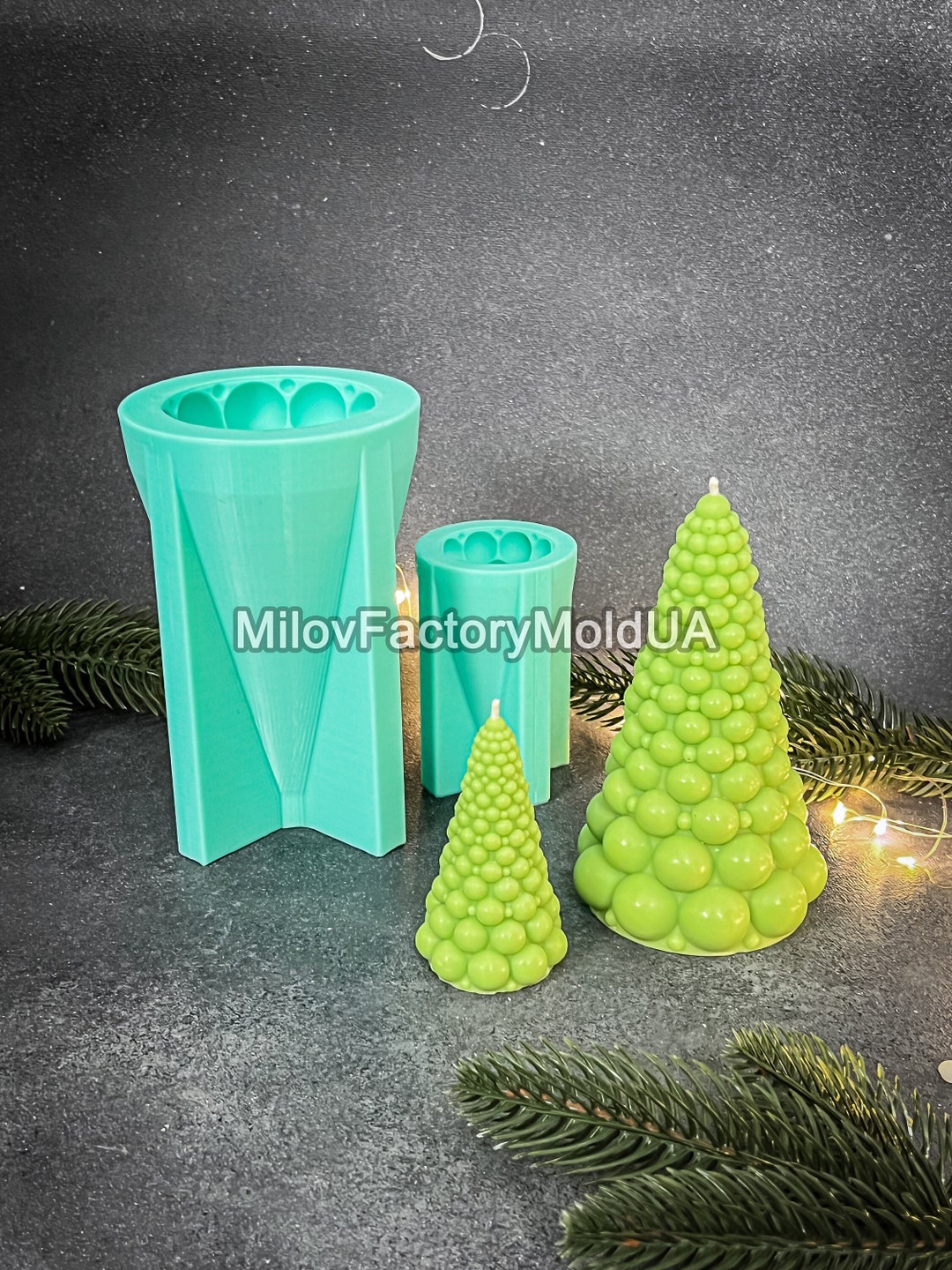 Bubbles Christmas Tree Mold 2 Sizes Christmas Tree Mold Etsy