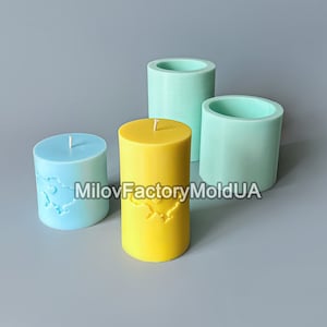 Cylinder &quot;With Ukraine In Heart&quot; Candle Silicone Mold - Map Of Ukraine Silicone Candle Mold - Ukrainian Soap Silicone Candle Making Supplies