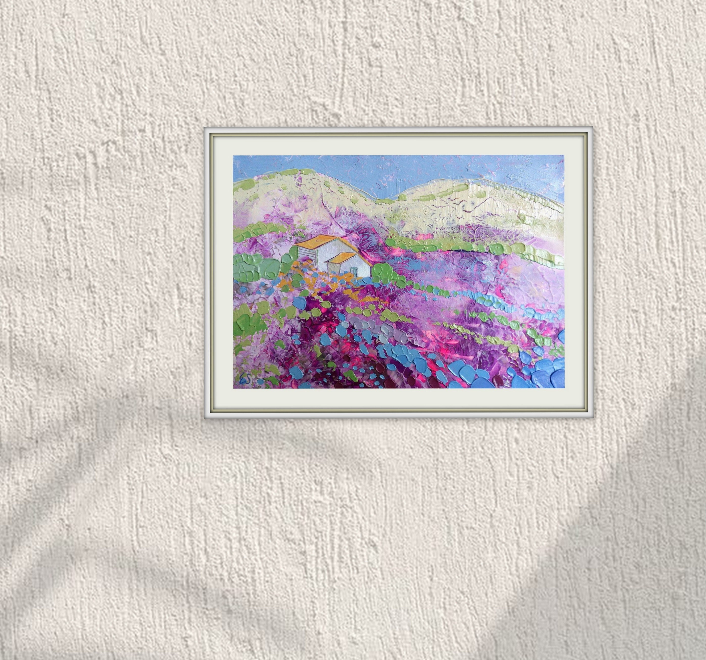 Tuscany Painting Lavender Field Original Art Small Landscape Oil ...