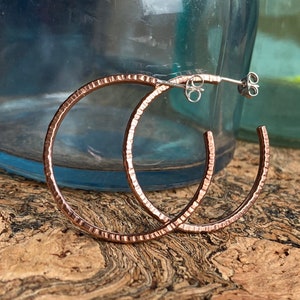 Copper Hoops everyday jewellery pure copper