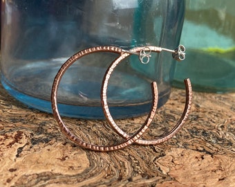 Copper Hoops everyday jewellery pure copper