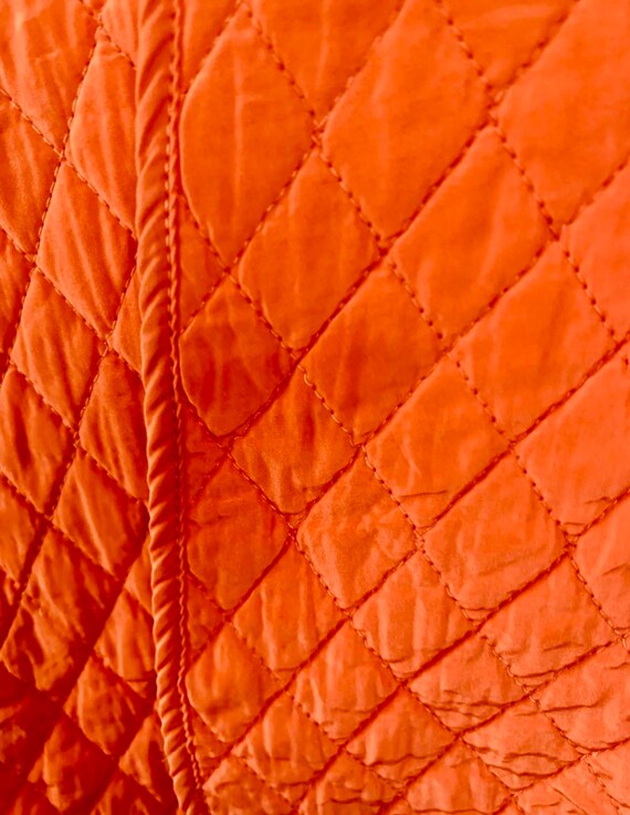 Vintage 50s Quilted Bed Jacket Coat Rhinestones and P… Gem