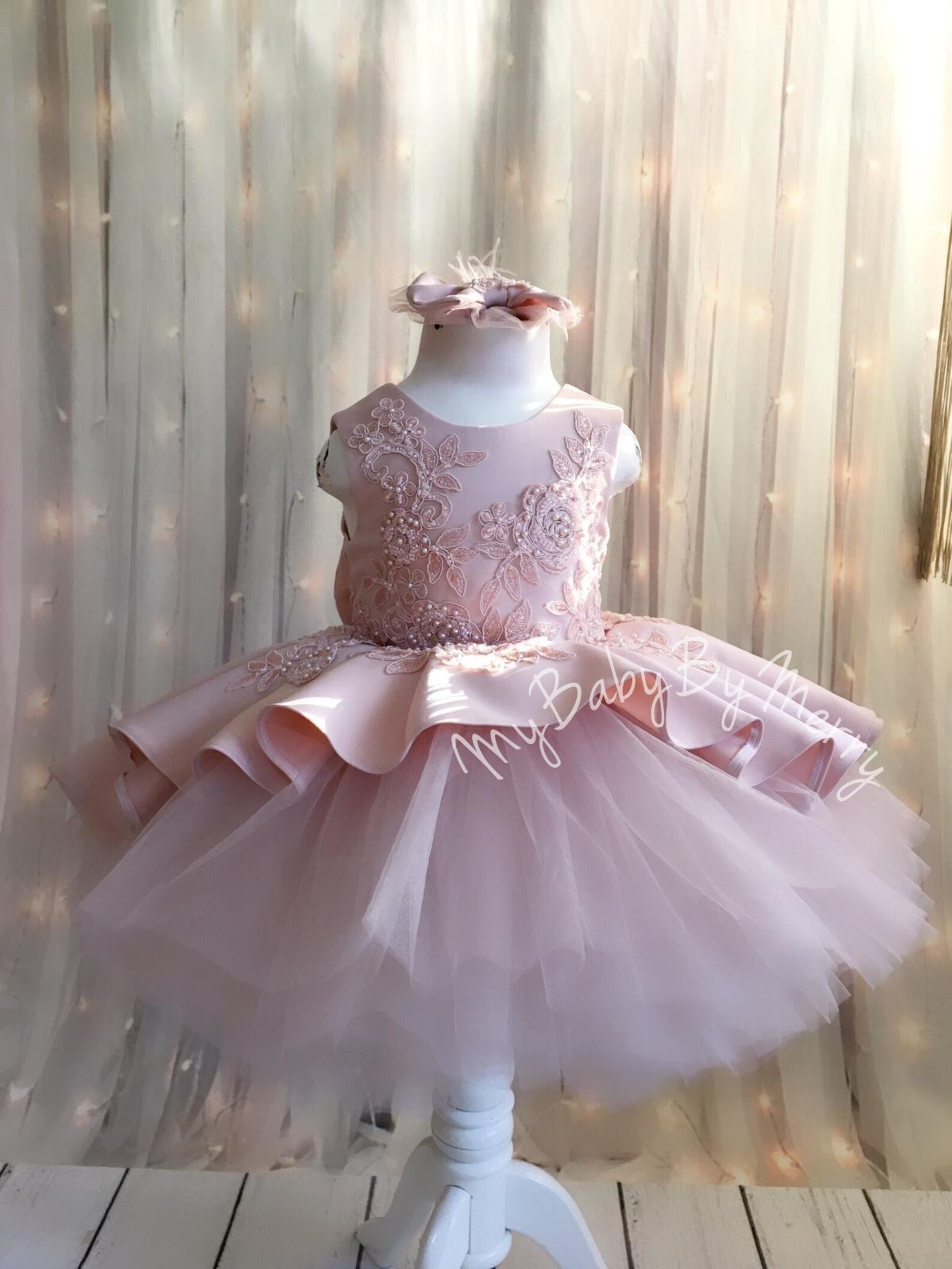 High Low Baby Dress Baby Pink Dress Baby Girl Dress Blush Etsy