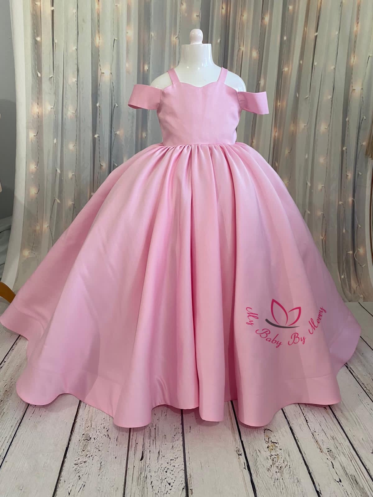 Cinderella Pink Dress Bday Theme Dress off Shoulder Baby - Etsy Singapore