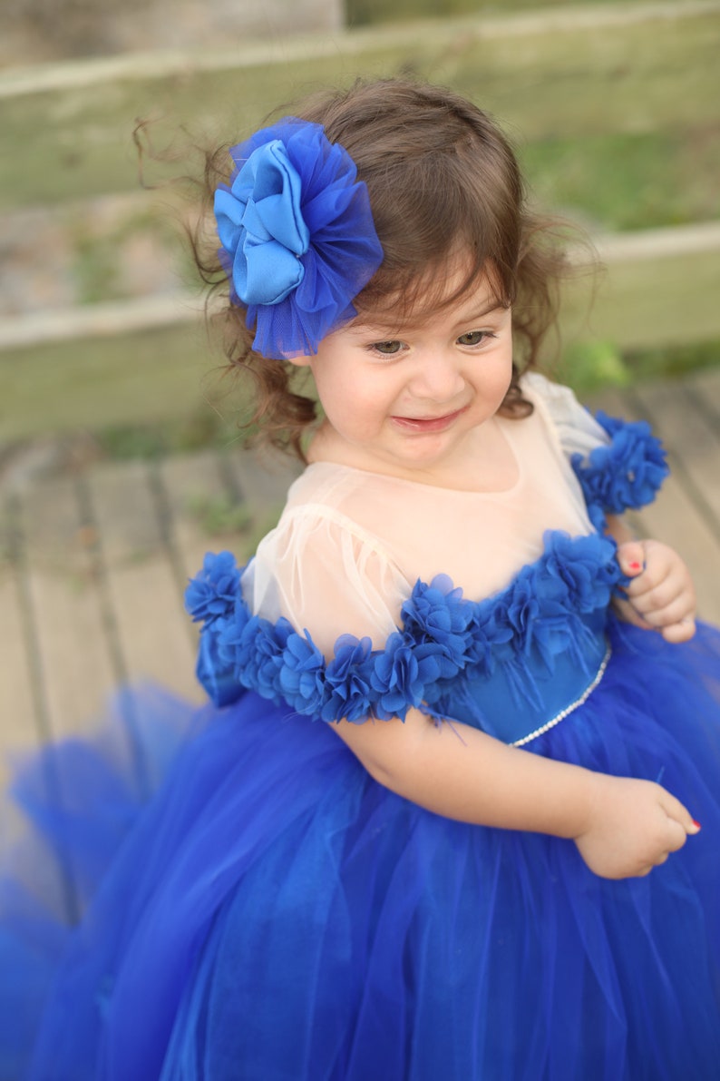 Royal Blue Baby Gown Royal Blue Toddler Gown Royal Blue Etsy