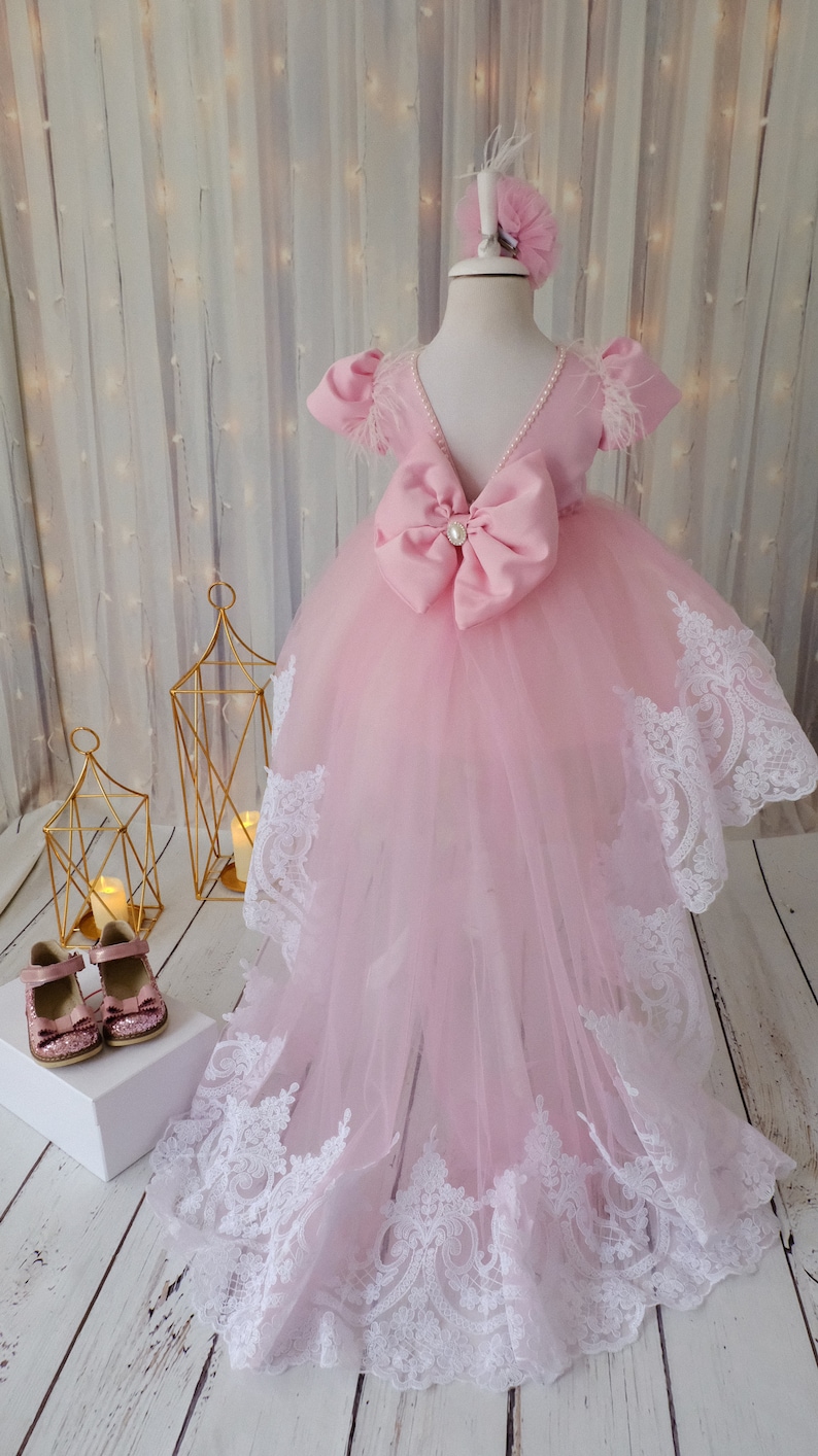 BABINE - Pink Piping Dress - White