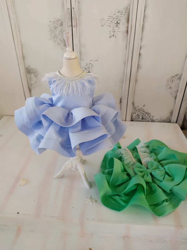 Sky blue baby dress for special occasion toddler dress for Etsy