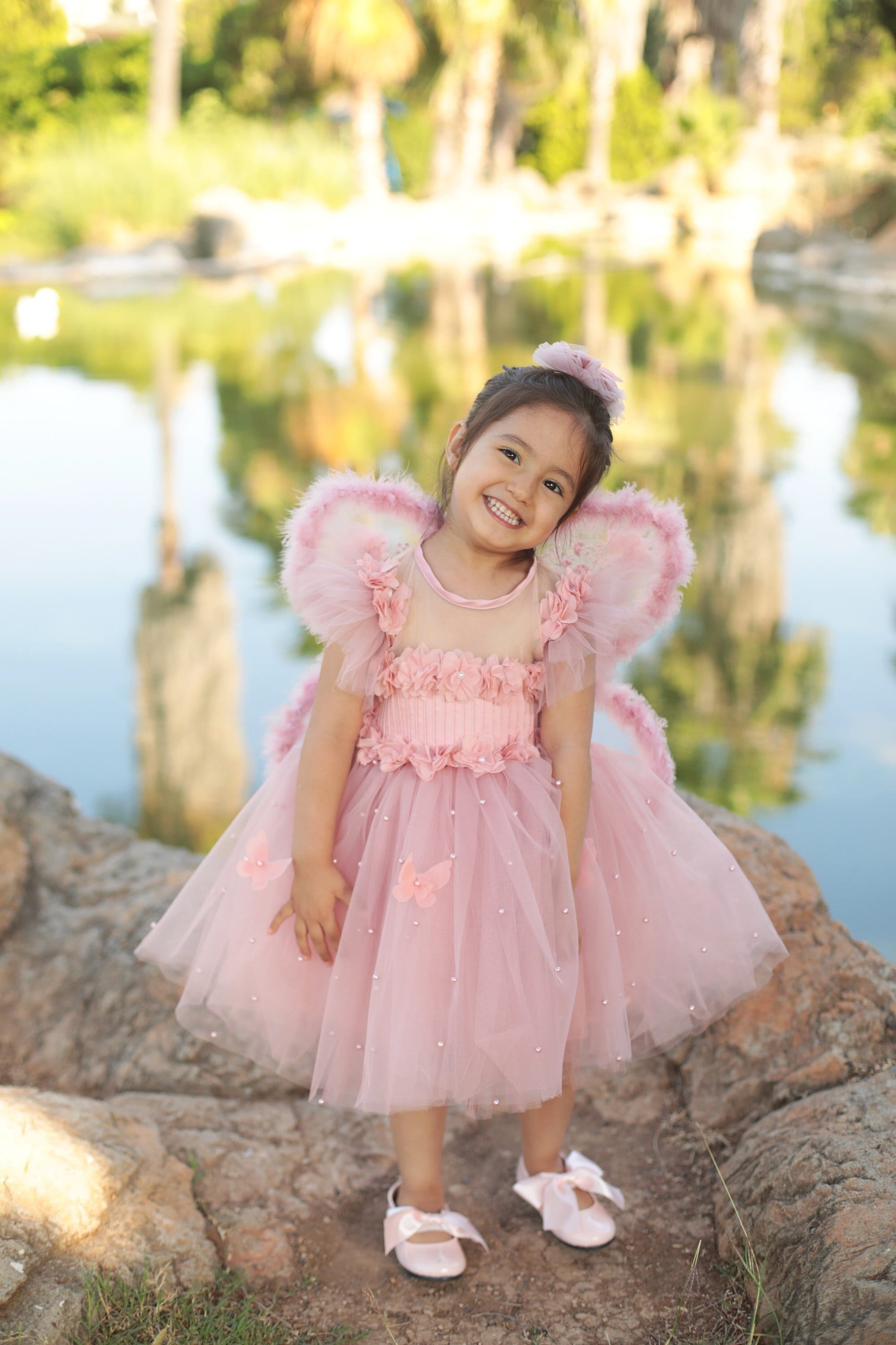 Butterfly Dress for Baby Girl Toddler Blush Wedding Baby Etsy