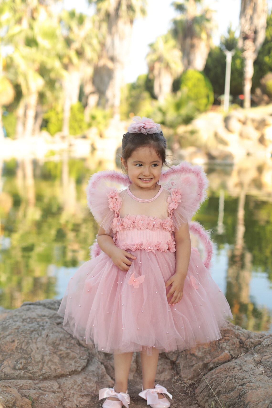 Butterfly Dress for Baby Girl Toddler Blush Wedding Baby Etsy