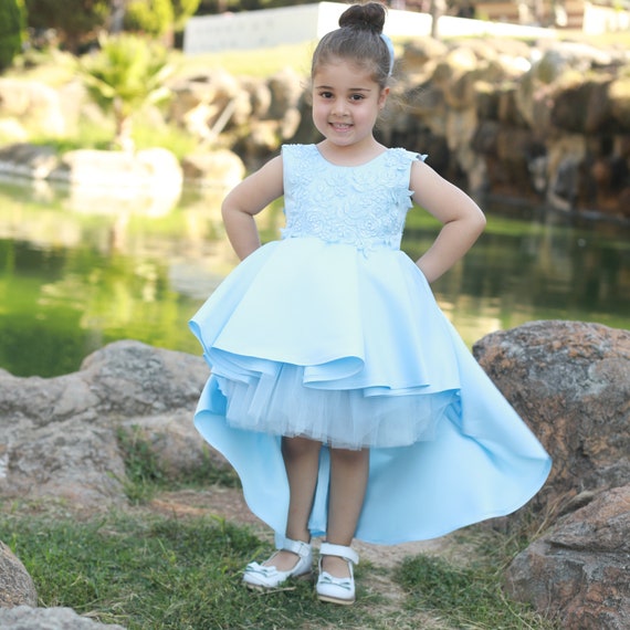 Sky Blue Girl Dress Jr Bridesmaid Flower Girl - Etsy