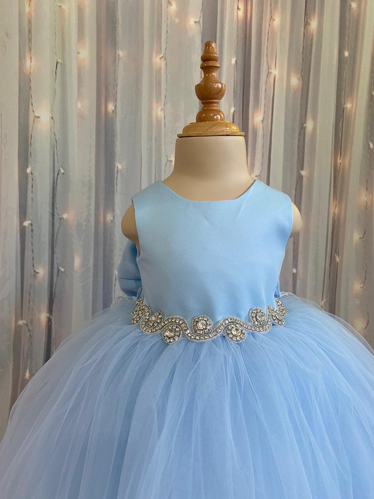 Sky Blue Flower Girl Dress High Low Baby Blue Dress for Etsy