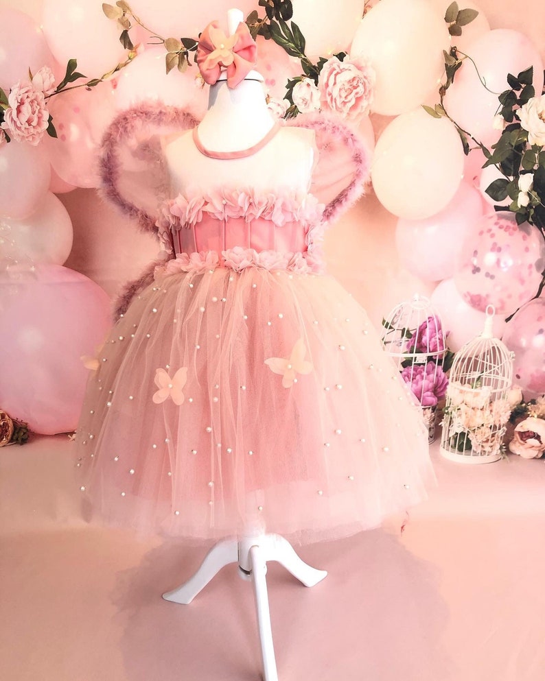 Butterfly Dress for Baby Girl Toddler Peach Color Pink Etsy