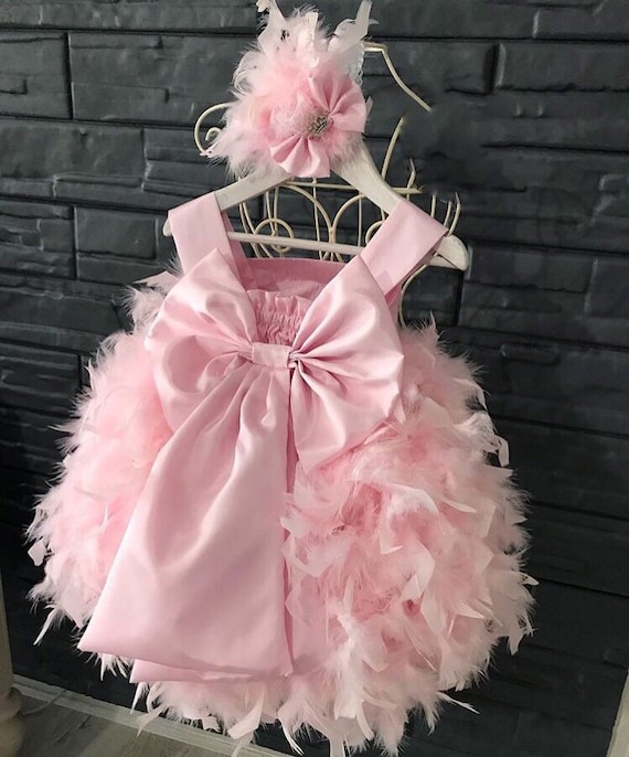 baby girl feather dress