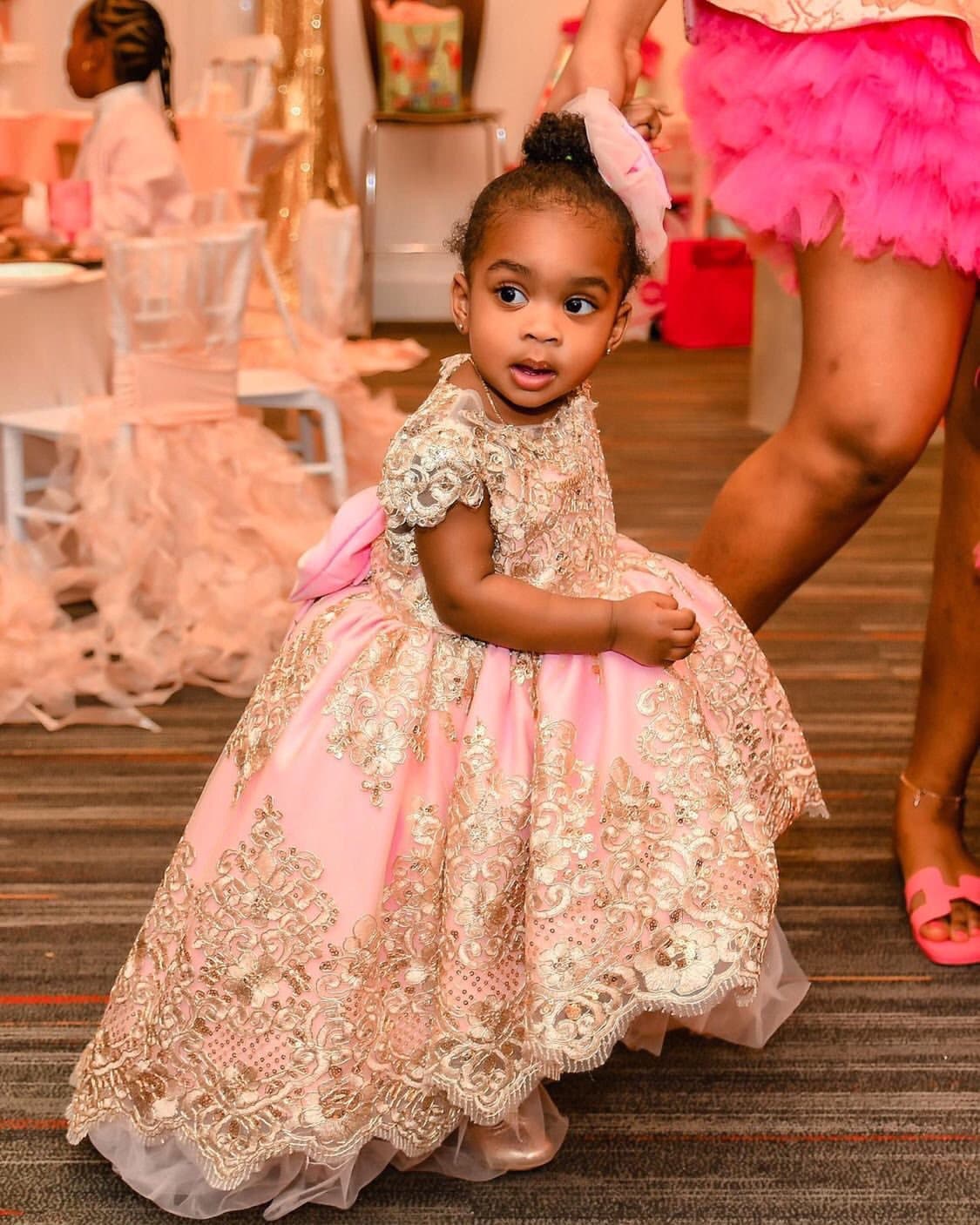 Baby princess gown pink baby dresses pink toddler dress Etsy