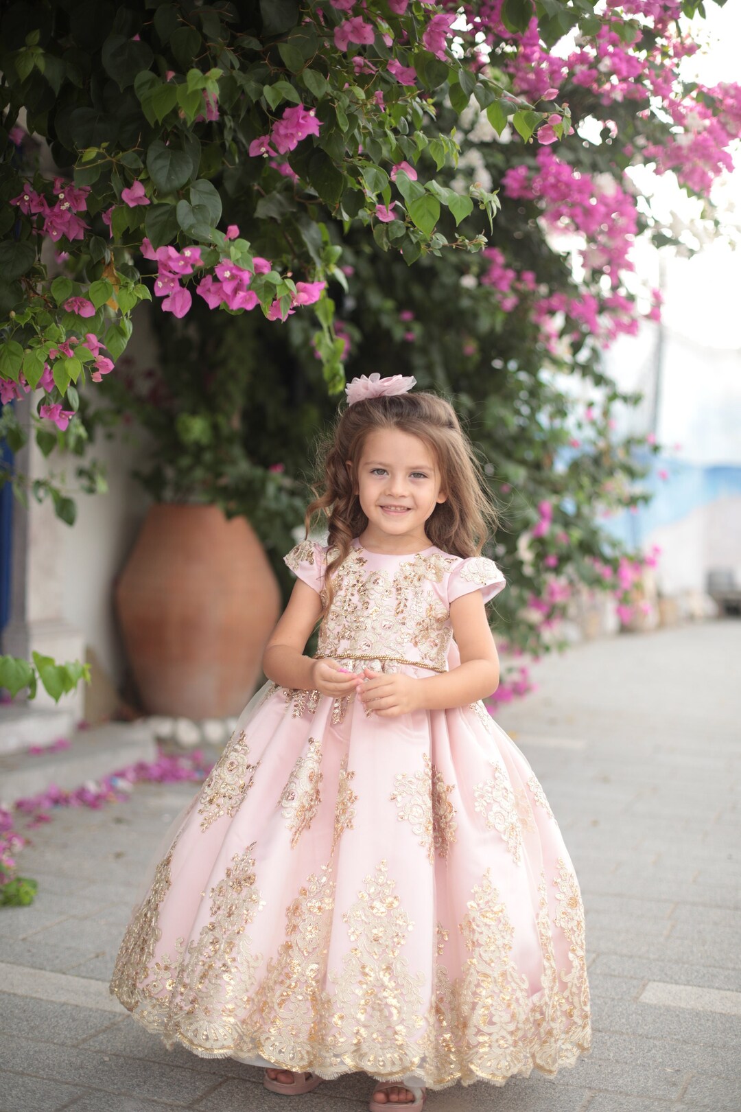Baby Ball Gown Royal Baby Gown Baby Girl Dress Blush Pink Etsy