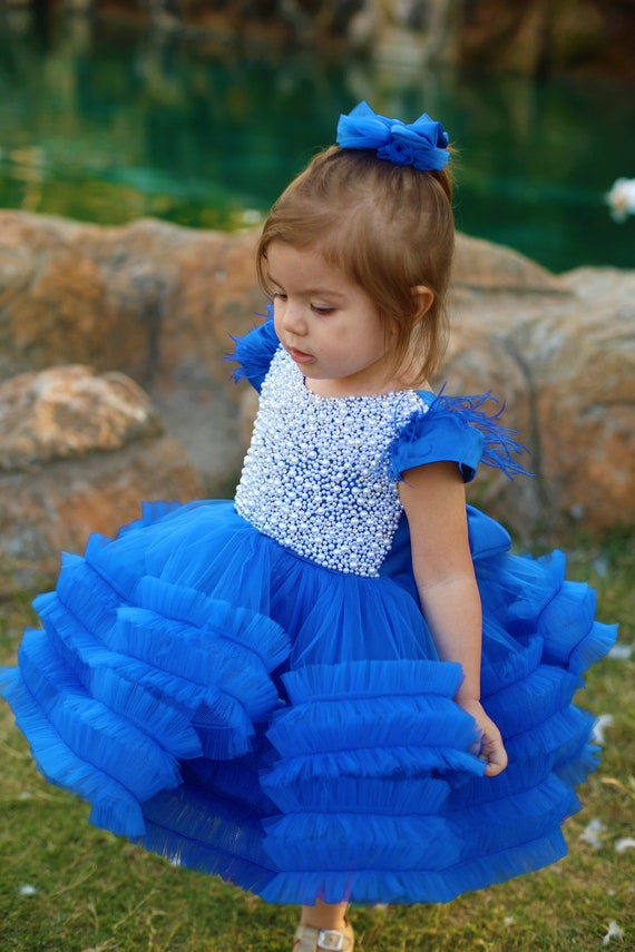 Cute Babies In Blue Dress