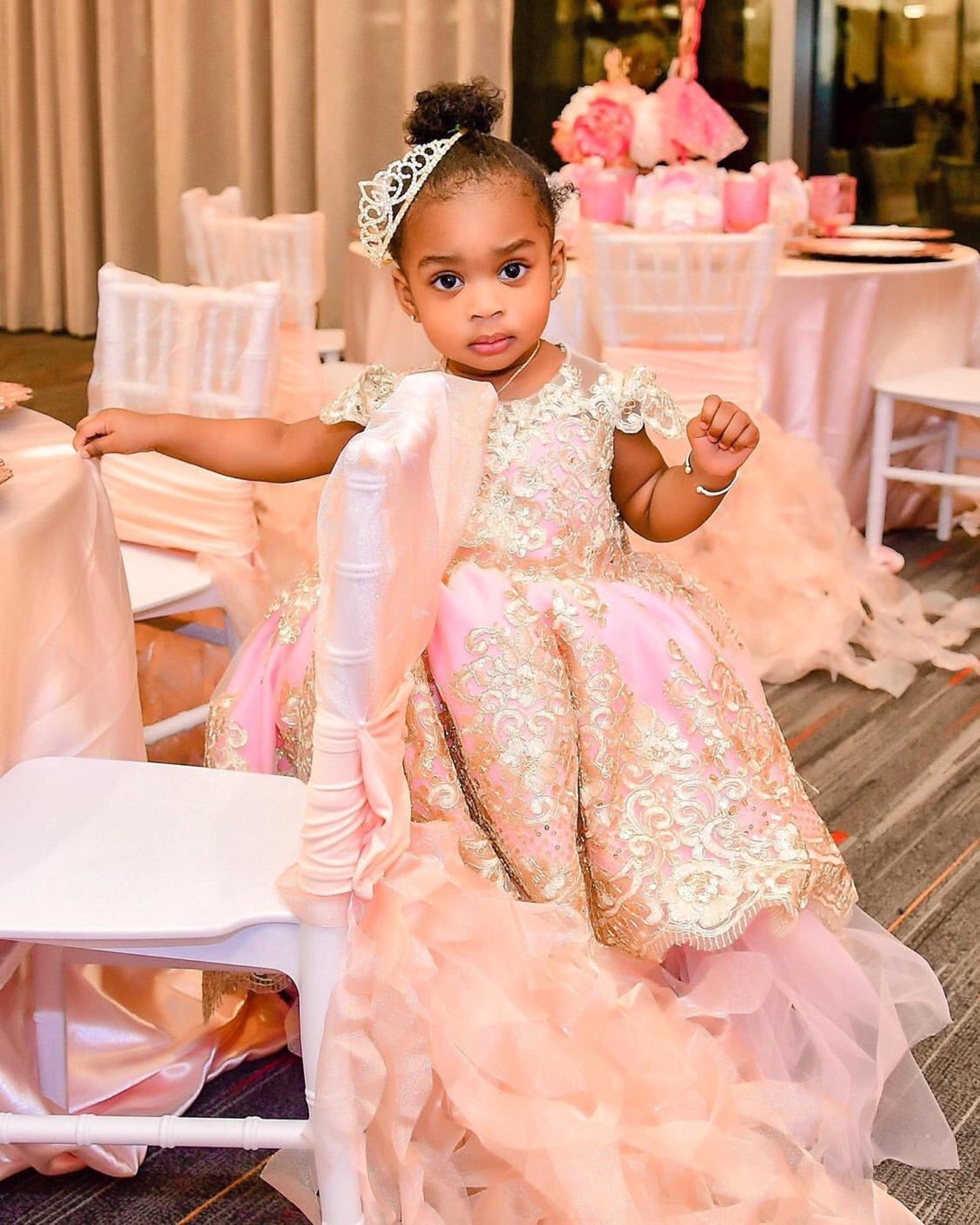 Baby Princess Gown Pink Baby Dresses Pink Toddler Dress Etsy