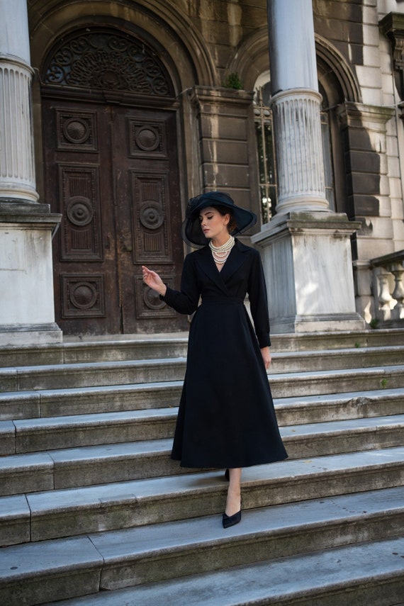 annuleren Verspreiding regen Klassieke jurk vrouwen vintage Nieuwjaar feest jurk zwarte - Etsy Nederland