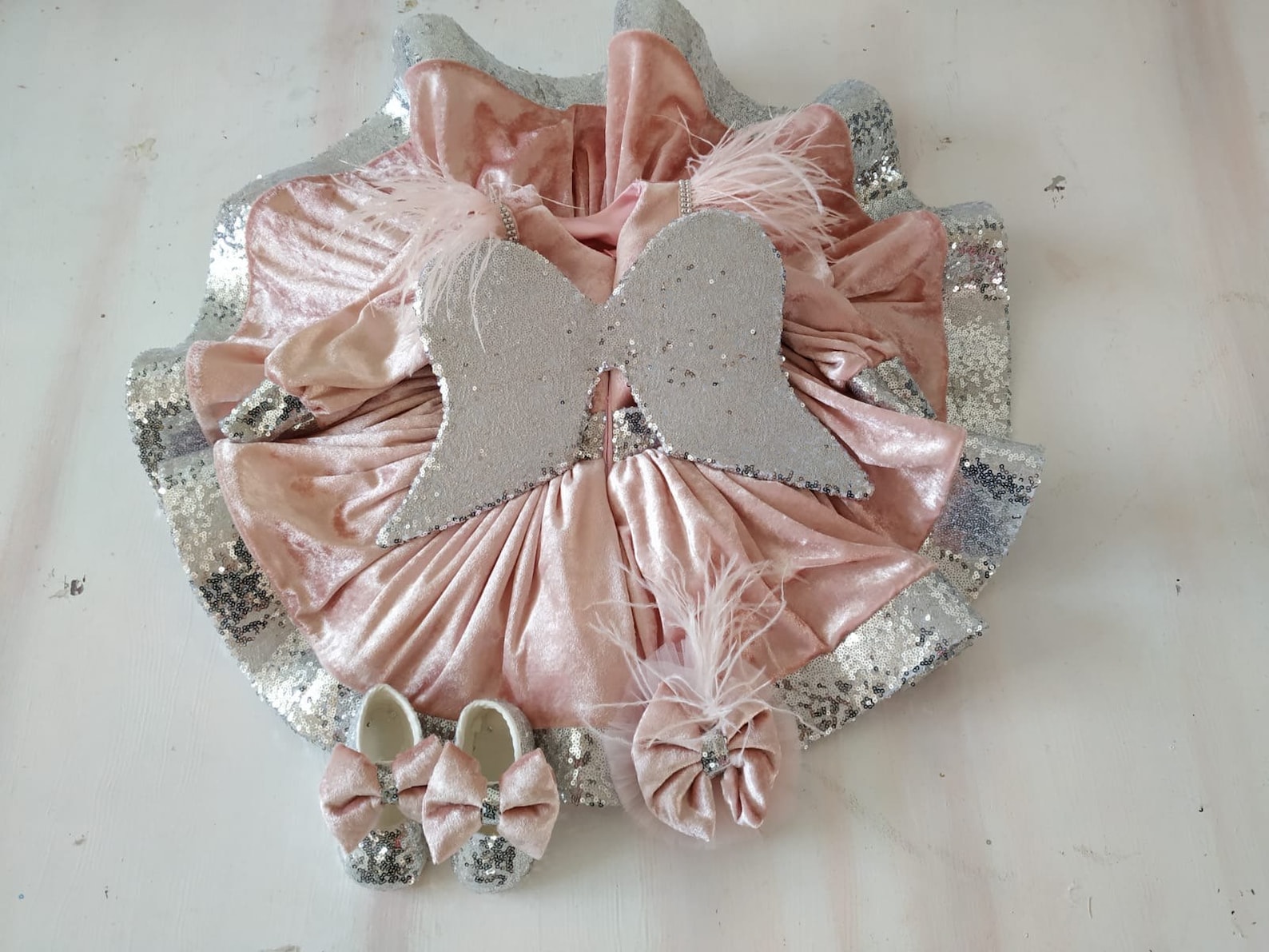 Baby Girl Angel Dress Baby Dress for Special Occasion Etsy