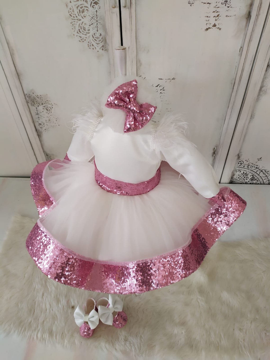 Baby girl angel dress baby dress with wings baptism kids Etsy