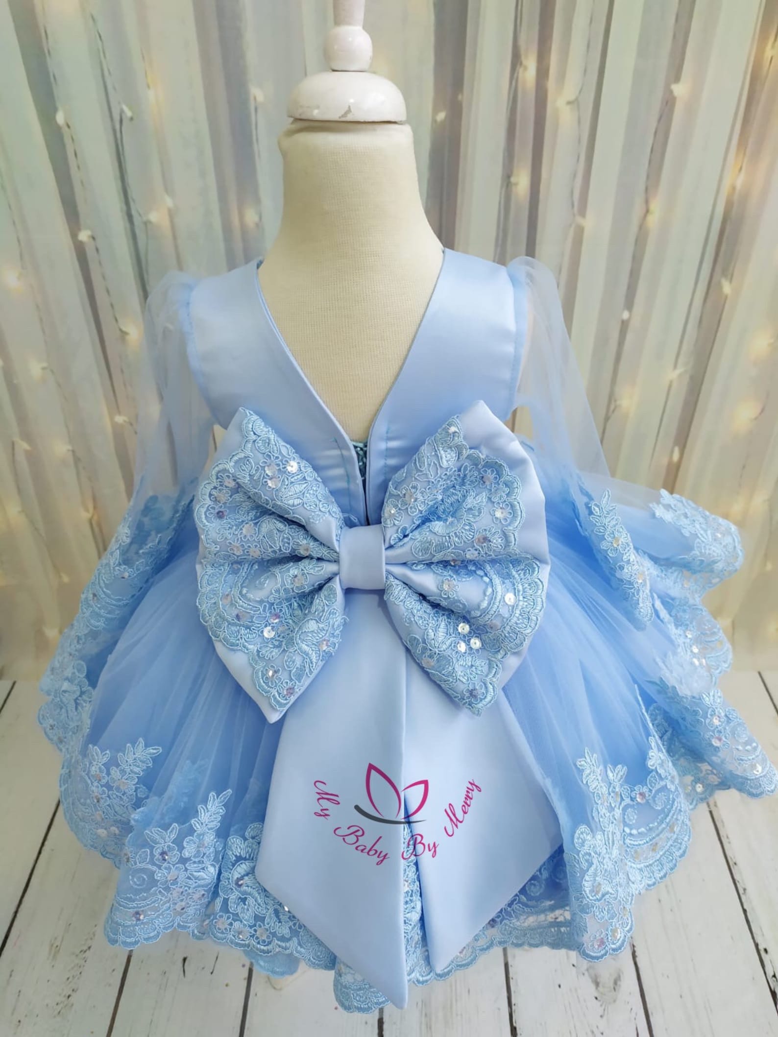 Ballerina Sky Blue Baby Dress Blue Baby Dress Sky Blue Toddler Etsy