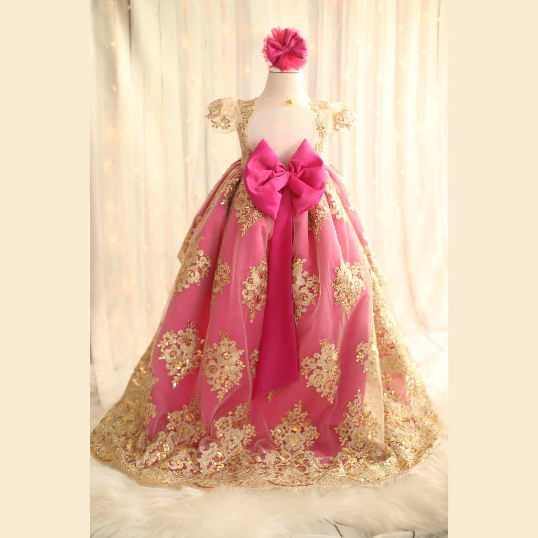 Fuchsia Dress Toddler Girl Dress Fuchsia First Birthday Etsy