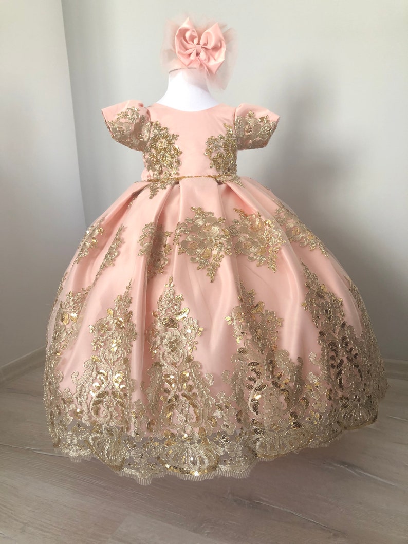 Baby ball gown royal baby gown baby girl dress blush pink Etsy