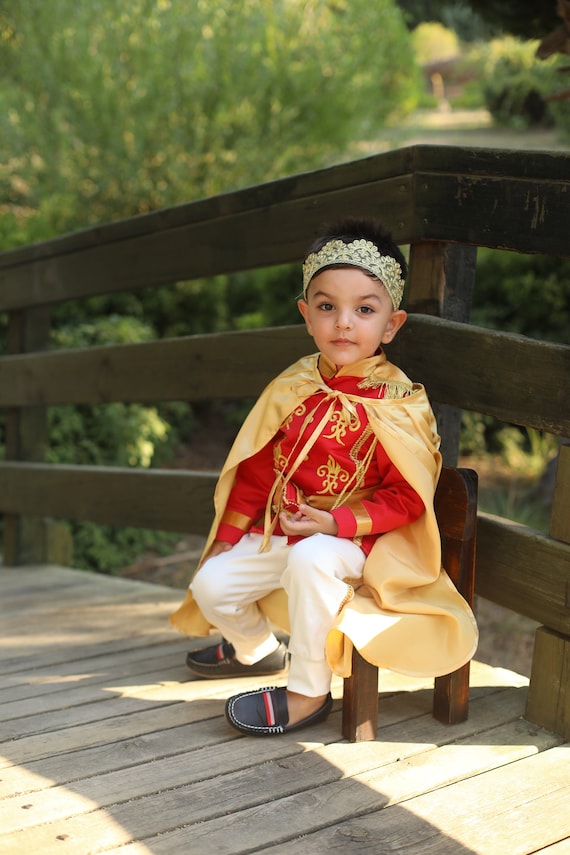 Traje de príncipe de niño pequeño traje rojo de niño pequeño - Etsy