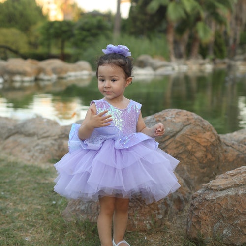 Lilac Sequin Tutu Dress Lilac Balloon Skirt Dress Perfect for - Etsy Sweden