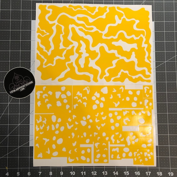 Small Pattern Chocolate Chip Desert Camo Stencil Pack