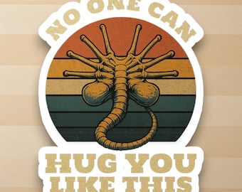 Sticker vinyle Alien Facehugger drôle, conception de film xénomorphe