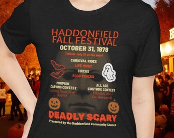 Haddonfield Fall Festival Tee, Halloween Michael Myers Movie Tribute Unisex T-Shirt