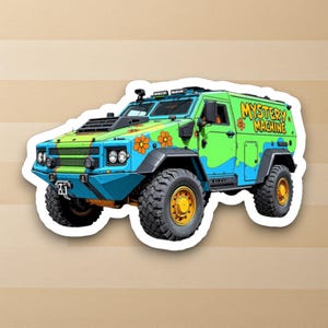 White Toner Waterslide Decal – 1:64 Scale Mystery Machine For Super Van | Scooby-Doo Custom Decals