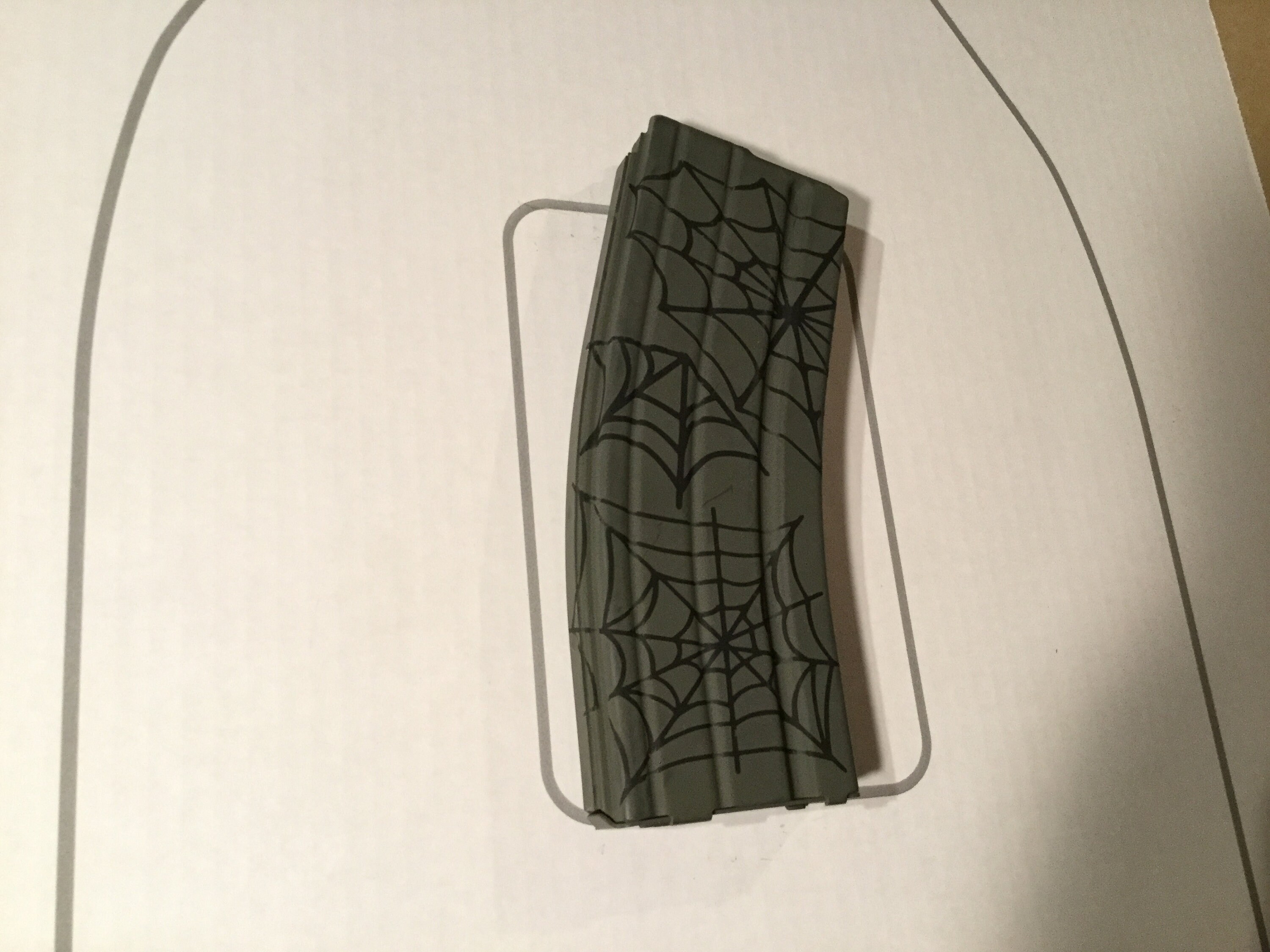 Stencil In Vinile Spiderweb Versione 1, 7x11 Pollici, Per Cerakote/Duracoat/Gunkote, Tactical Penguin